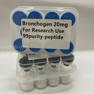 Macro shot of Bronchogen lyophilized powder, verified for professional-grade bio-activity.