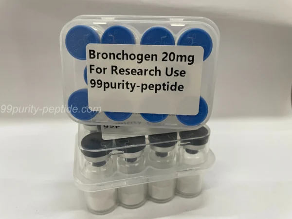 Macro shot of Bronchogen lyophilized powder, verified for professional-grade bio-activity.