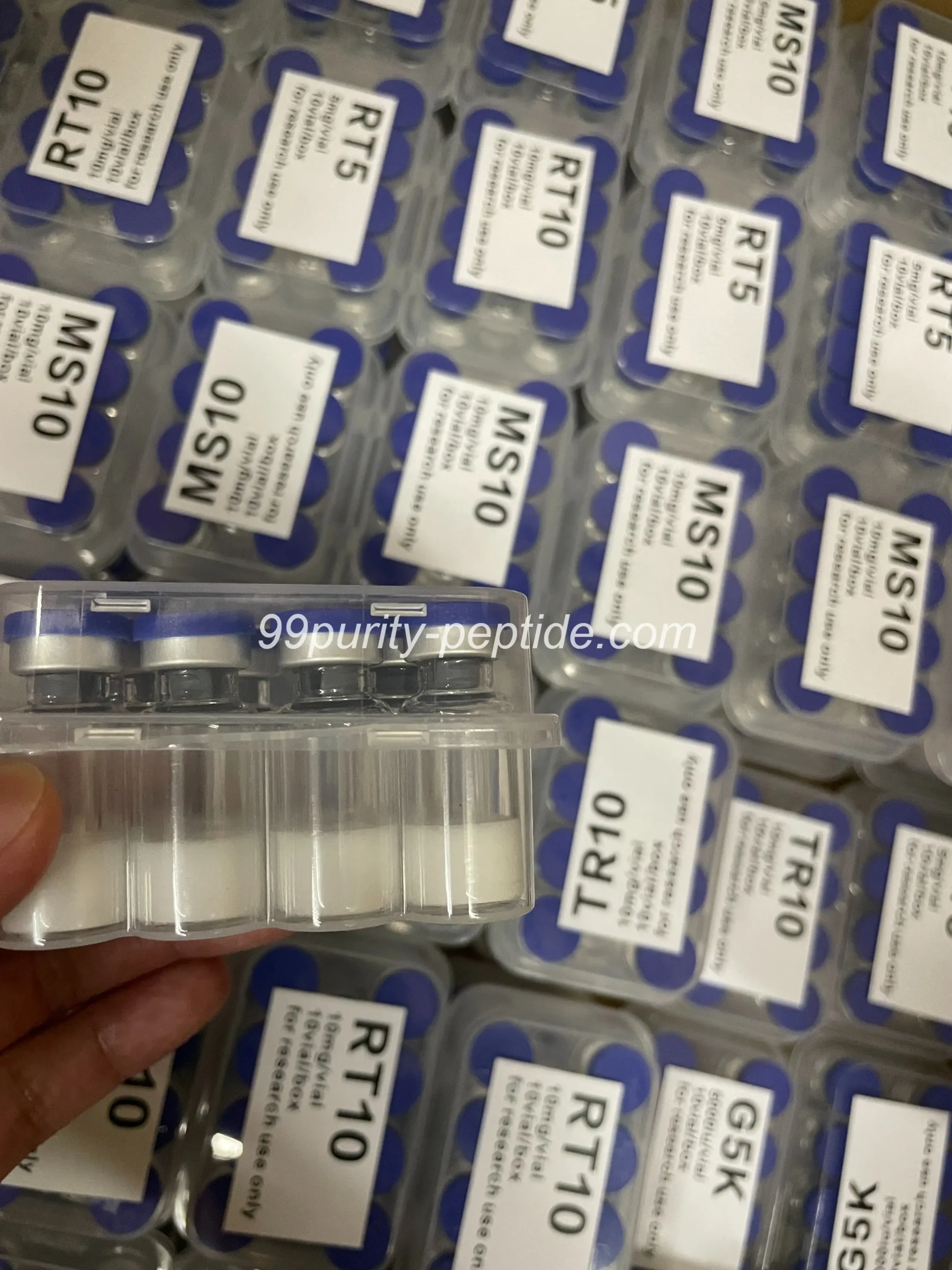 Handheld Bronchogen 20mg vial at our warehouse, showcasing authentic repair research stock.