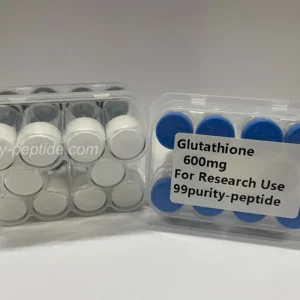 Microscopic detail of Glutathione powder purity, verified for professional-grade stability.