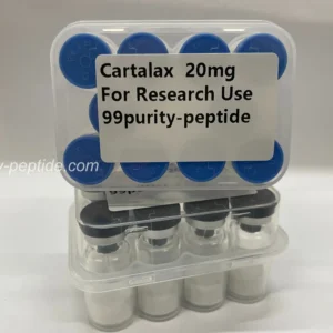 Detailed view of Cartalax 20mg lyophilized powder, optimized for professional repair studies.
