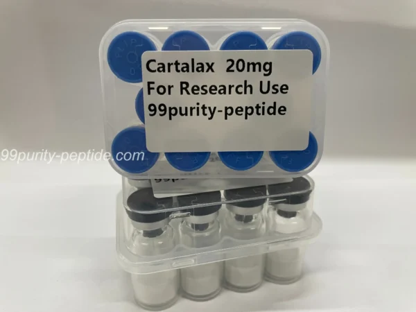 Detailed view of Cartalax 20mg lyophilized powder, optimized for professional repair studies.