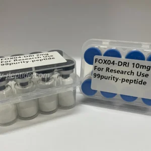 Detailed view of FOXO4-DRI lyophilized cake, ensuring stability for systemic research.