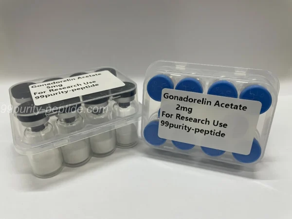 Microscopic view of Gonadorelin Acetate powder, ideal for hormone balance studies.