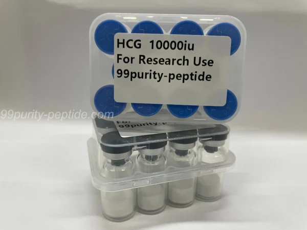 Macro shot of HCG lyophilized powder, verified for laboratory-grade bio-activity.