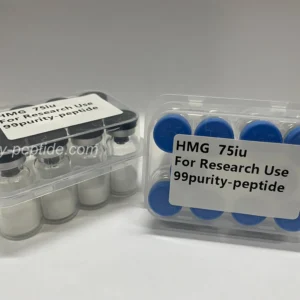 Detailed micro view of HMG purity, optimized for professional hormonal research.