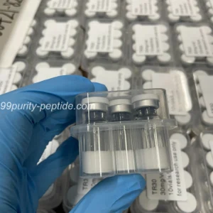 Stock photo of CJC-1295 with DAC vials in 99Purity-Peptide warehouse for muscle research.