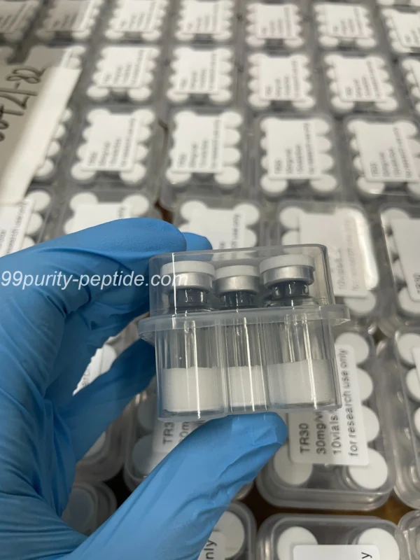 Stock photo of CJC-1295 with DAC vials in 99Purity-Peptide warehouse for muscle research.